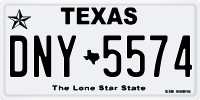 TX license plate DNY5574