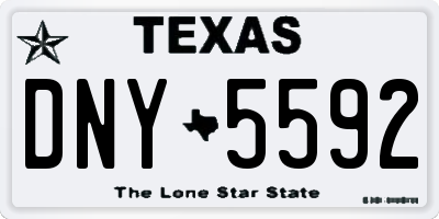 TX license plate DNY5592