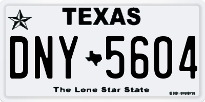 TX license plate DNY5604