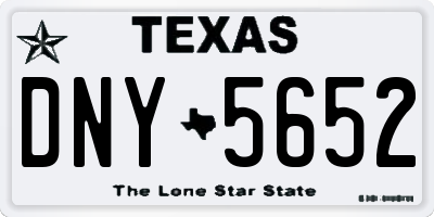 TX license plate DNY5652