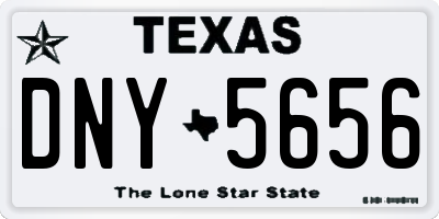 TX license plate DNY5656