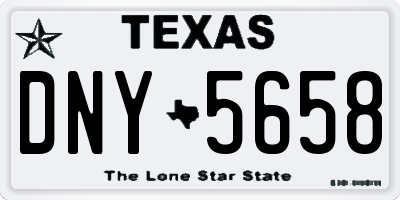 TX license plate DNY5658