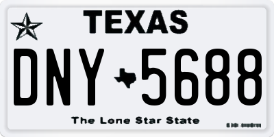 TX license plate DNY5688