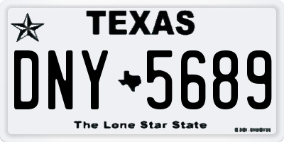 TX license plate DNY5689