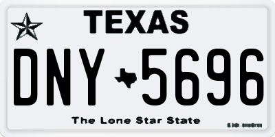 TX license plate DNY5696