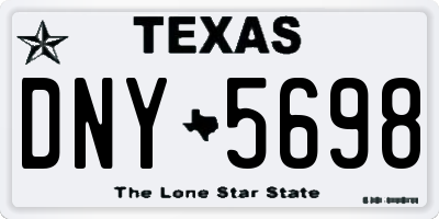 TX license plate DNY5698