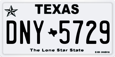 TX license plate DNY5729