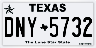 TX license plate DNY5732