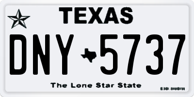 TX license plate DNY5737