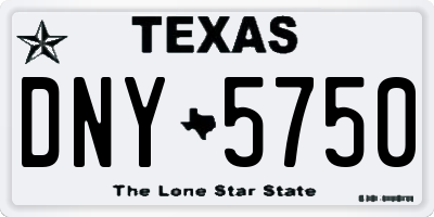 TX license plate DNY5750