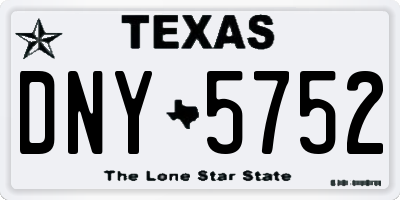 TX license plate DNY5752