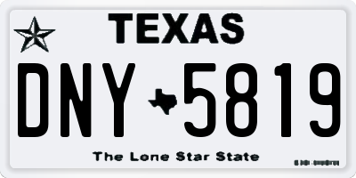 TX license plate DNY5819