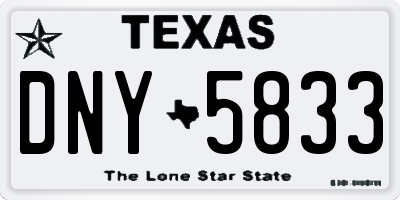 TX license plate DNY5833