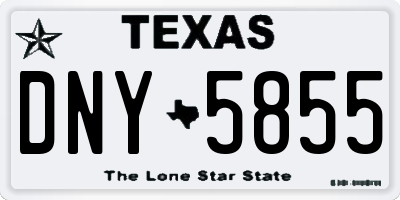 TX license plate DNY5855