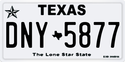 TX license plate DNY5877