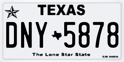 TX license plate DNY5878
