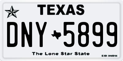 TX license plate DNY5899