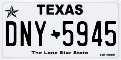 TX license plate DNY5945
