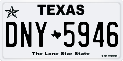 TX license plate DNY5946