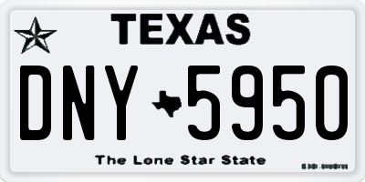 TX license plate DNY5950