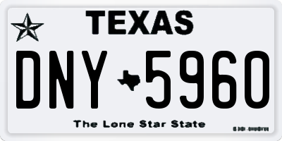 TX license plate DNY5960