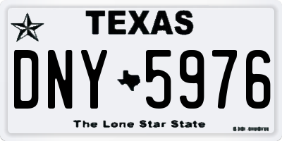 TX license plate DNY5976