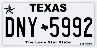 TX license plate DNY5992