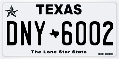 TX license plate DNY6002