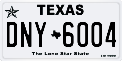 TX license plate DNY6004