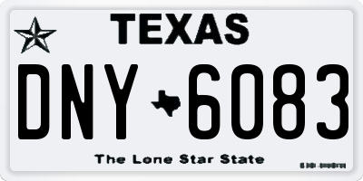 TX license plate DNY6083