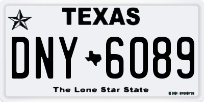 TX license plate DNY6089