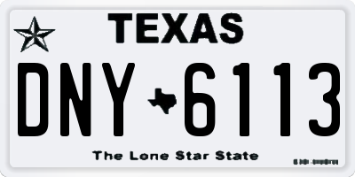 TX license plate DNY6113