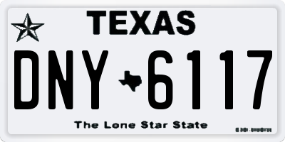TX license plate DNY6117