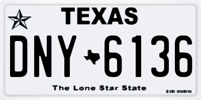 TX license plate DNY6136