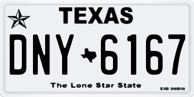 TX license plate DNY6167