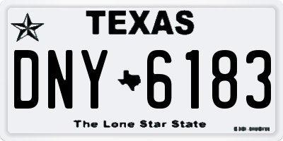 TX license plate DNY6183