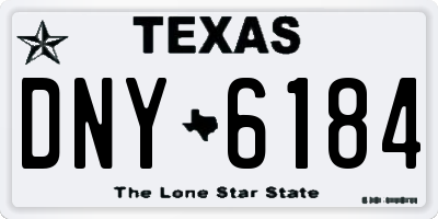 TX license plate DNY6184