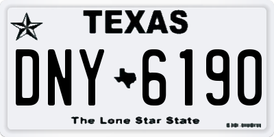 TX license plate DNY6190