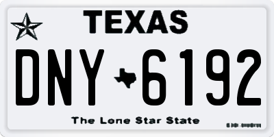 TX license plate DNY6192