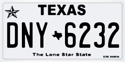 TX license plate DNY6232
