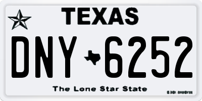 TX license plate DNY6252