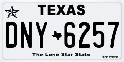 TX license plate DNY6257