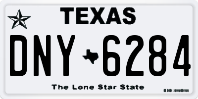 TX license plate DNY6284