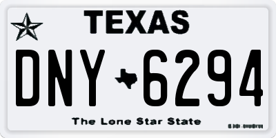 TX license plate DNY6294