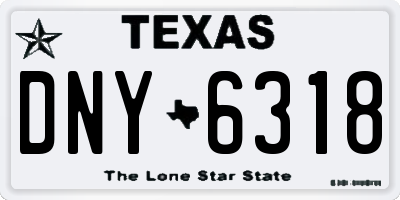TX license plate DNY6318