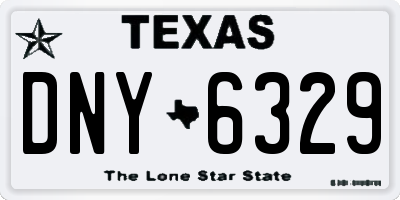 TX license plate DNY6329