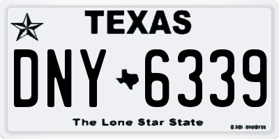 TX license plate DNY6339