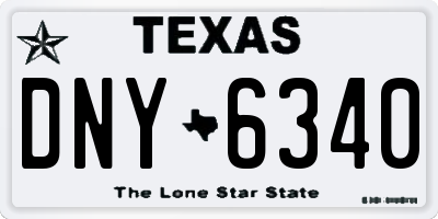 TX license plate DNY6340