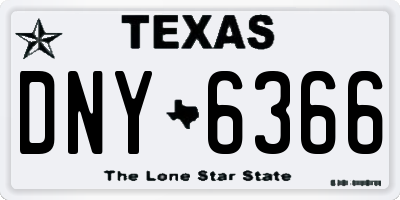 TX license plate DNY6366