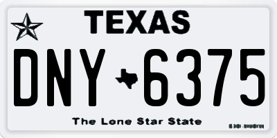 TX license plate DNY6375